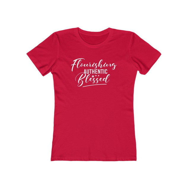 Flourishing, Authentic, Blessed | Women's Fitted T-Shirt