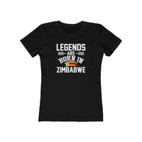 Legends are Born in Zimbabwe | Women's Fitted T-Shirt