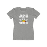 Legends are Born in Zimbabwe | Women's Fitted T-Shirt