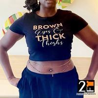 Brown Eyes & Thick Thighs | Fitted Women’s Crop Tee